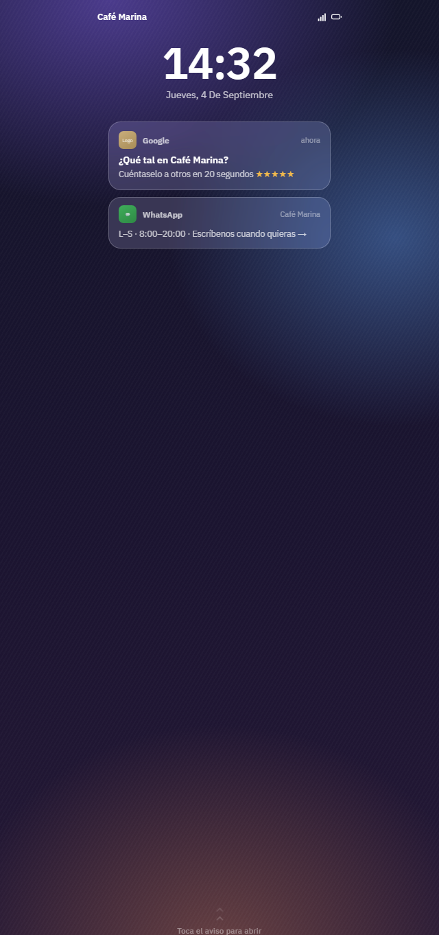 Notificación de bloqueo